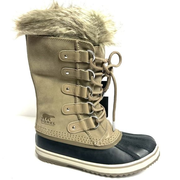 Sorel Women's Joan Of Arctic Waterproof Winter Boots Khaki, Size 7.5M